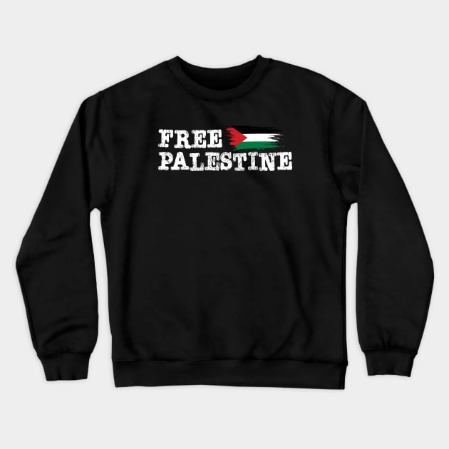 Free Palestine //  SUPPORT PALESTINE Crewneck Sweatshirt by SUMAMARU